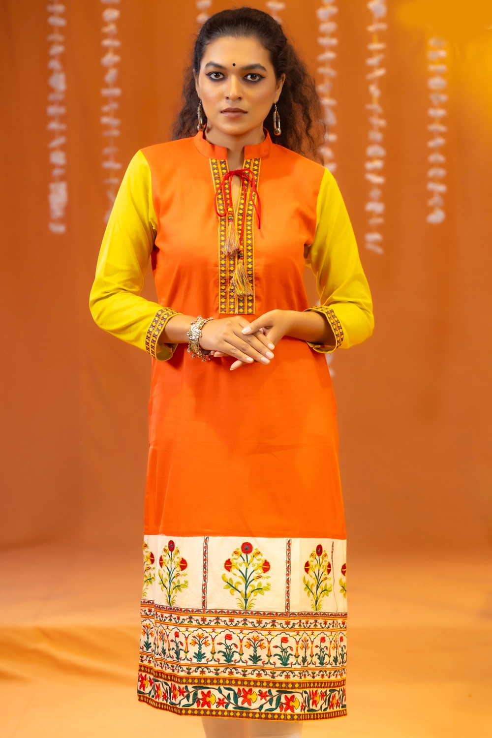 Bishworang Tama Cotton Embroidered & Handwork Women's One Piece