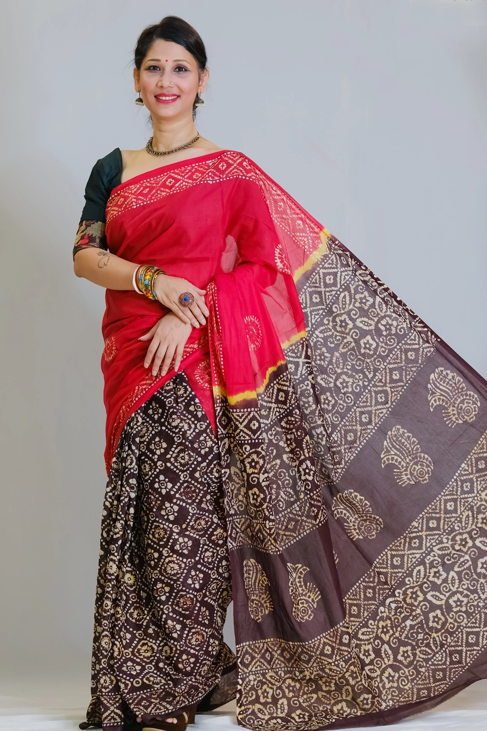 Multi-Color Jubilee Cotton Dyeing Saree